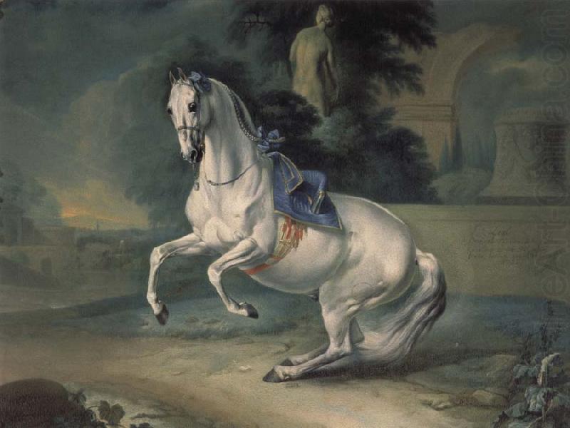 Johann Georg von Hamilton The women stallion Leal in the Levade china oil painting image